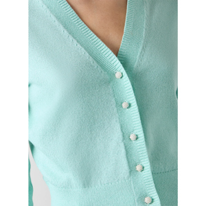 LK Bennett Coco Green And Silver Cardigan